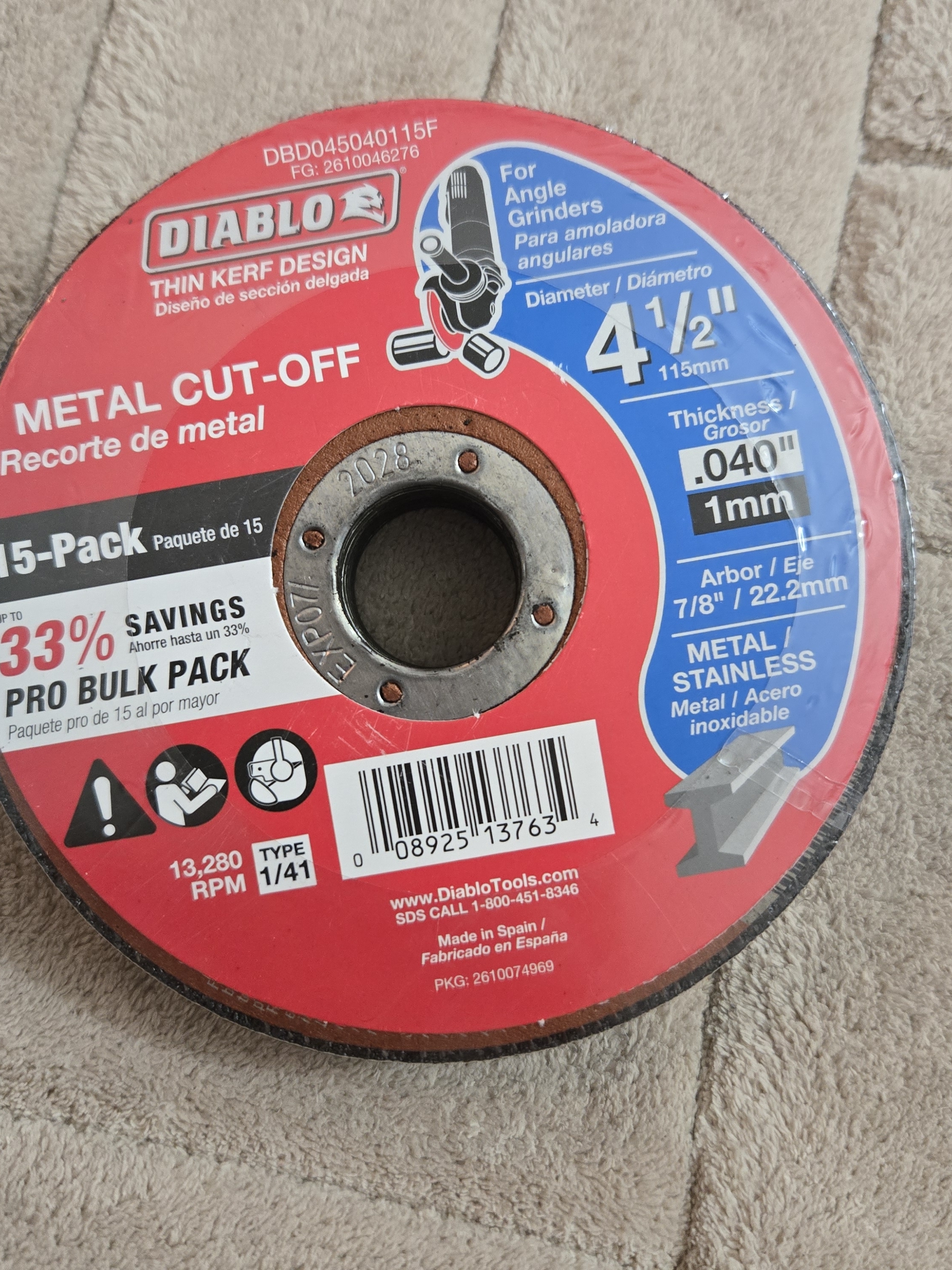 412 Red Metal CutOff Wheels  Pack Of 15